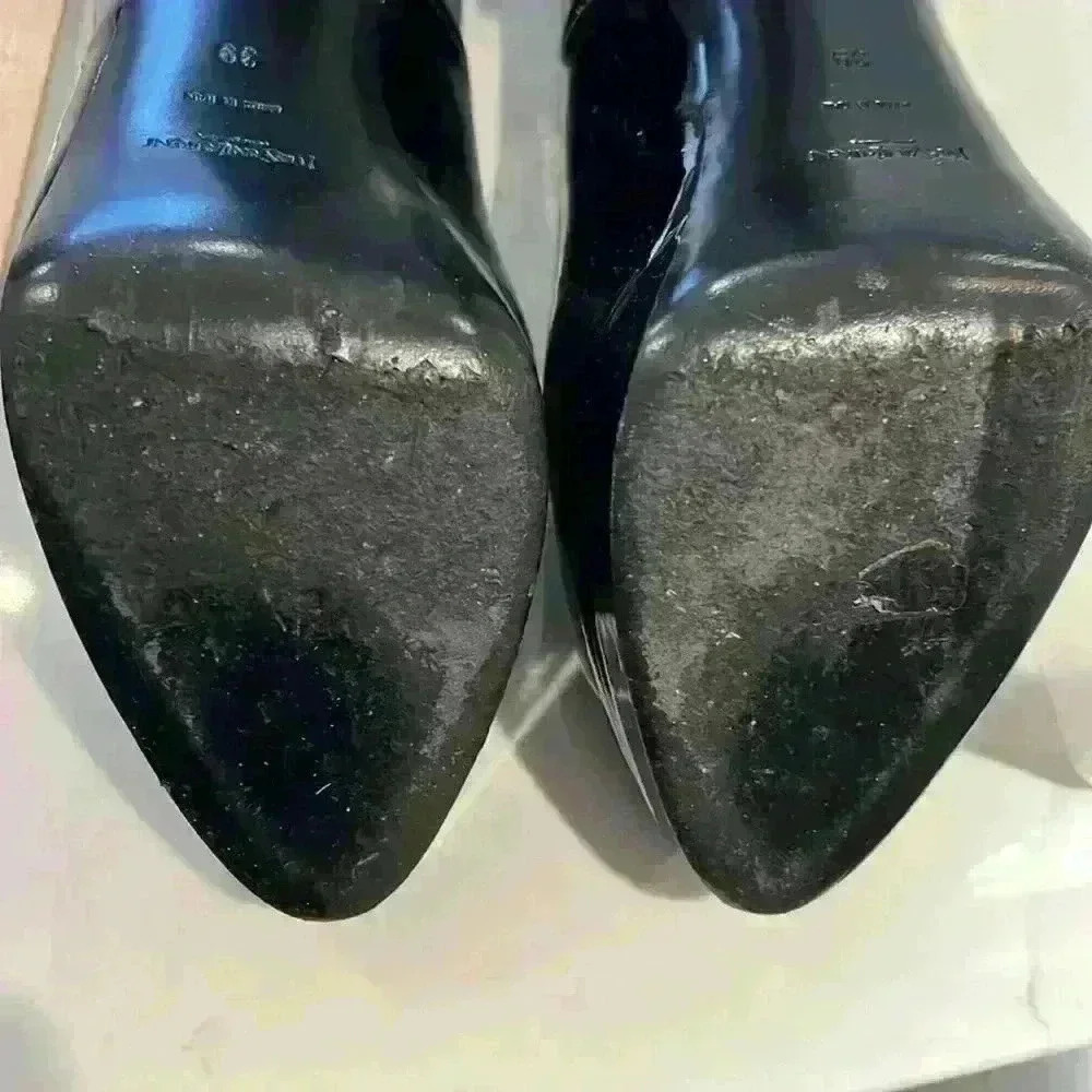 YSL black patent leather platform pumps size 39 - Picture 7 of 9